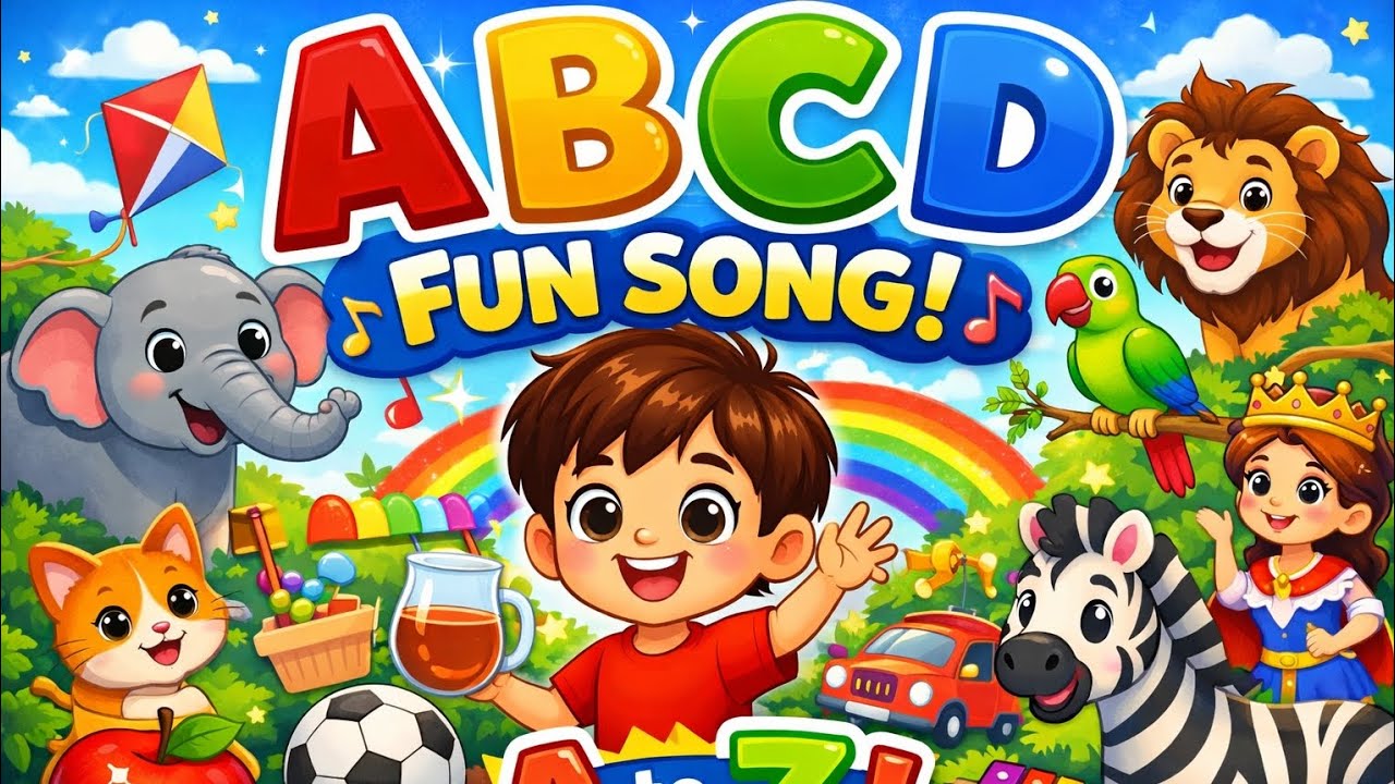 ABC Phonics Song | A for Apple 🍎 B for Ball 🏀 C for Cat 🐱 | Learn ABC Alphabet Song for Kids 🎶*