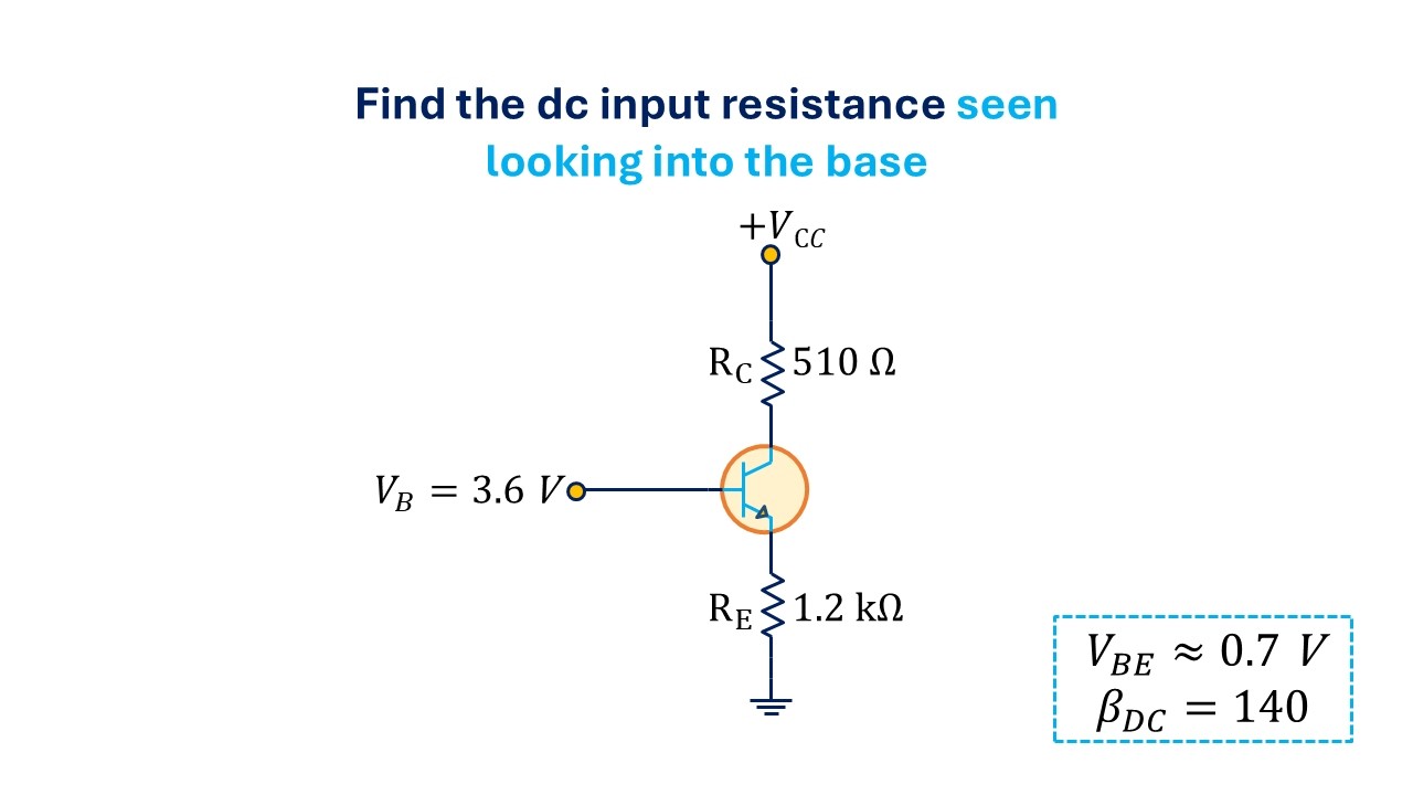 Transistor DC Input resistance calculations #electricalengineeringxyz