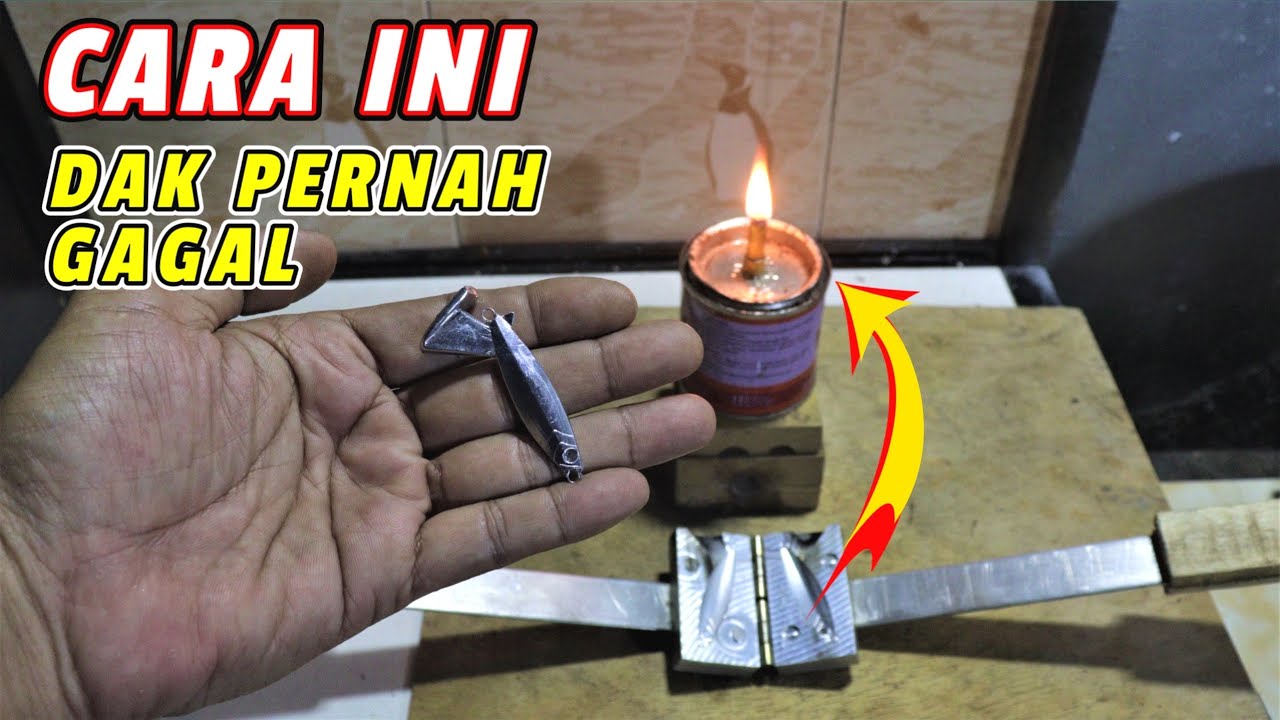 COBA PAKE TRIK INI !! GAK BAKAL GAGAL | CETAK METAL JIG PAKE LAMPU CEMPOR, SEKALI LANGSUNG JADI