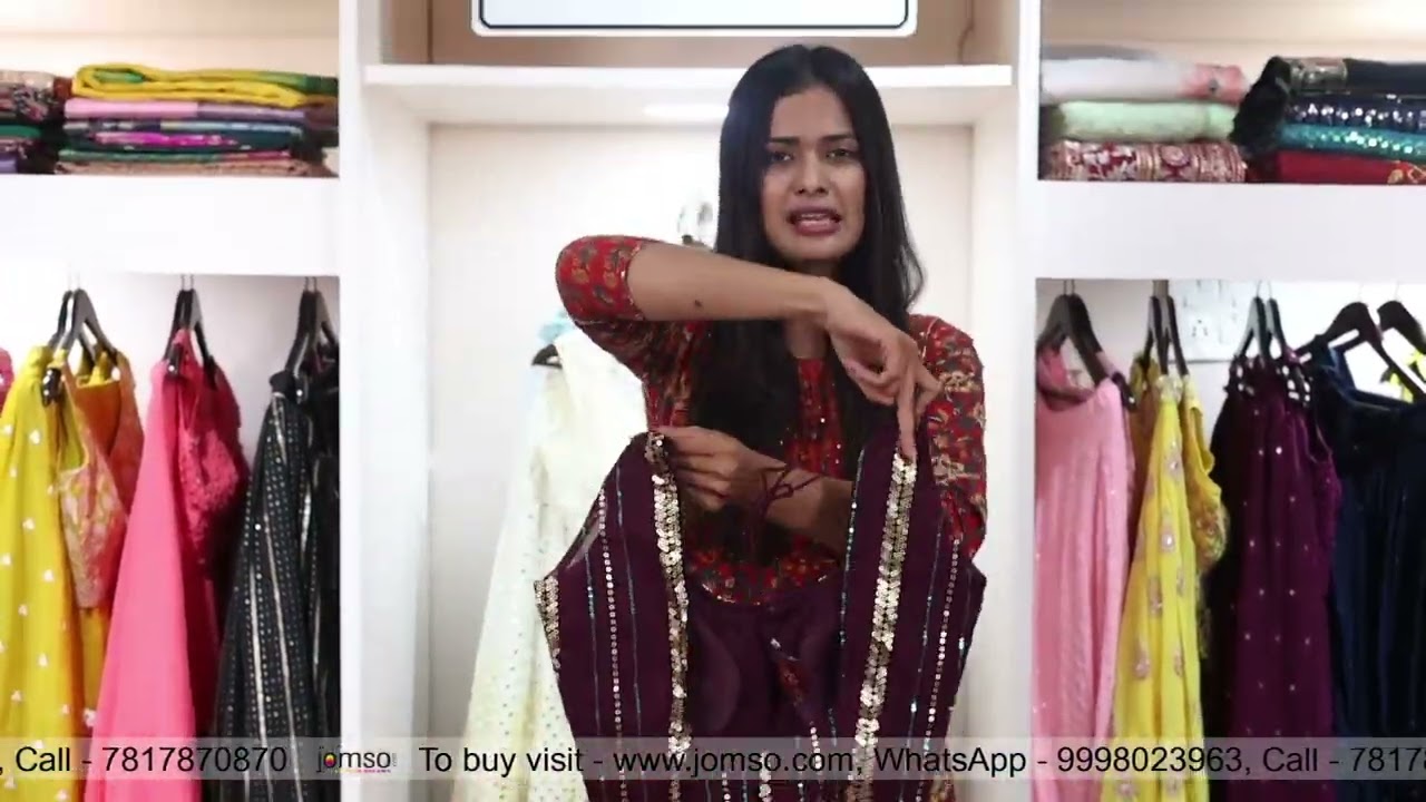 Wine Color Georgette sequence work Lehenga choli