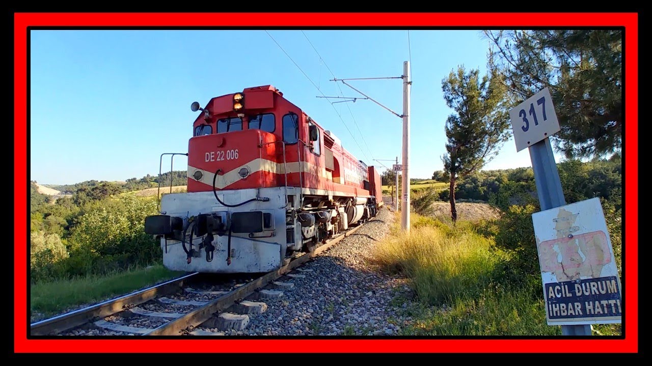 DE22006 Loko Rampa Tırmanışı +Korna & DE22000 Motor Sesi  EMD-G26CW-2  Km 317+000 Bucak