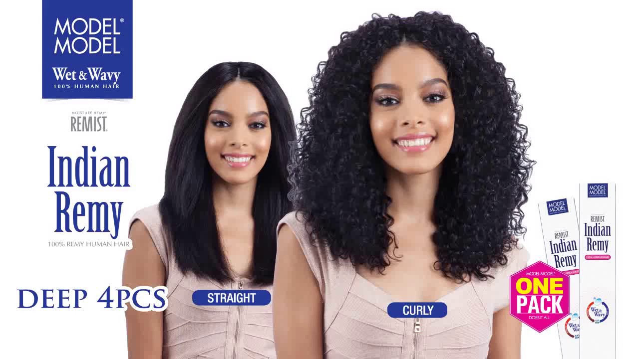 MODEL MODEL WET&WAVY Remist Indian Remy Deep 4PCS