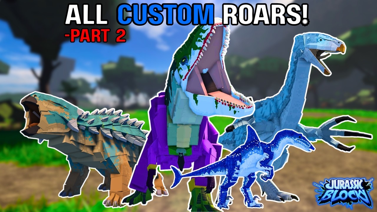 ВСЕ СКИНЫ С *РАЗНЫМИ* РЕВАМИ! (Часть 2) | Jurassic Blocky