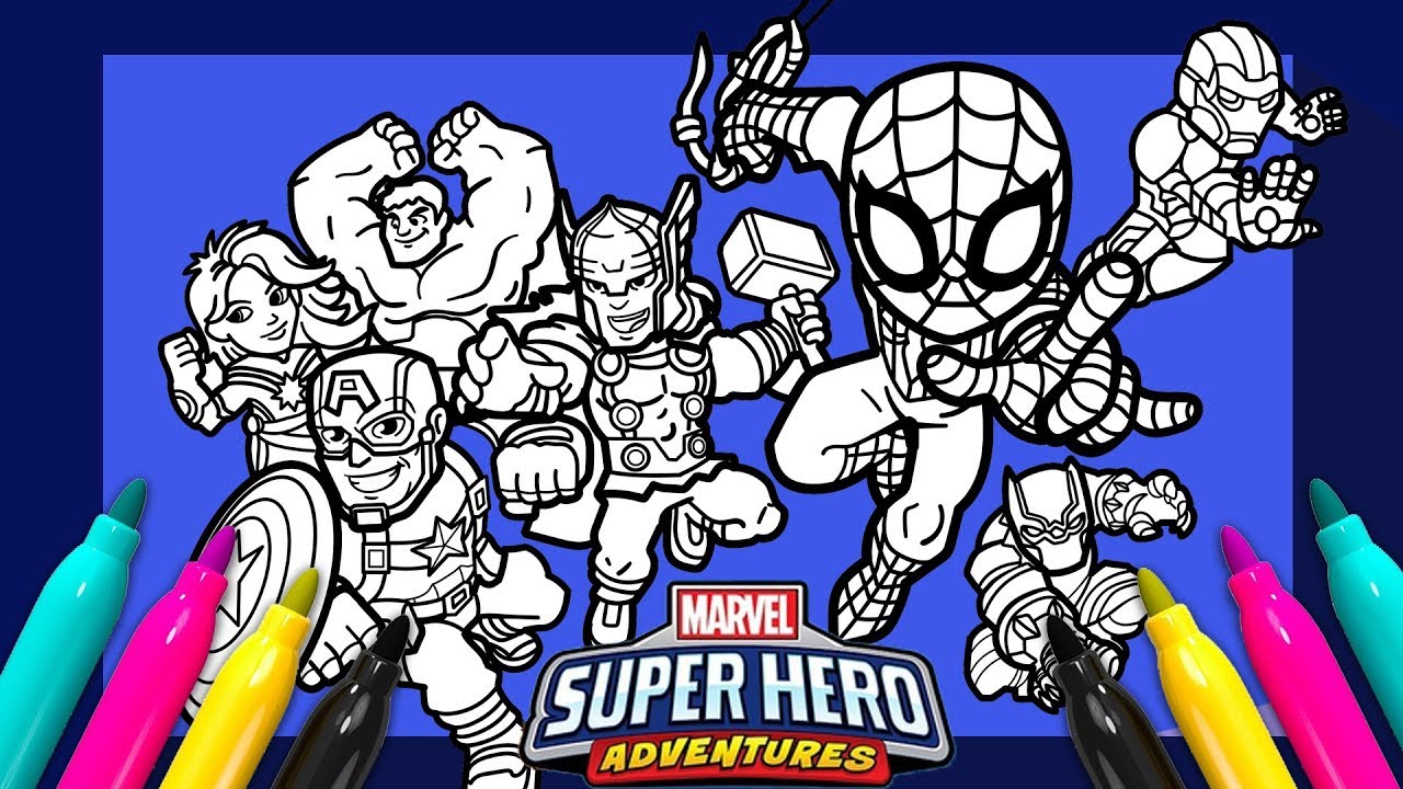 Marvel Avengers Coloring page | SUPER HERO ADVENTURES