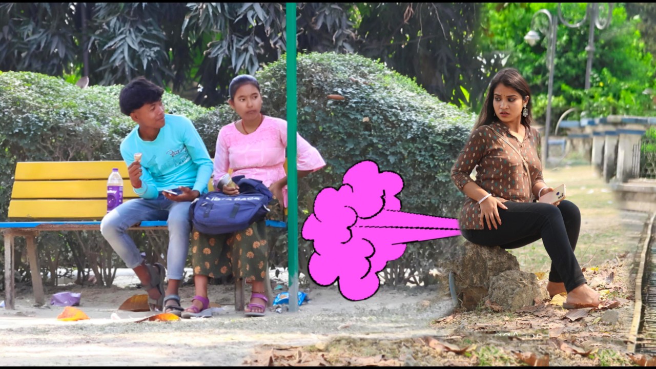 Funny FART Prank on cute Girls in park Part- 402 😜! N2o Shreya