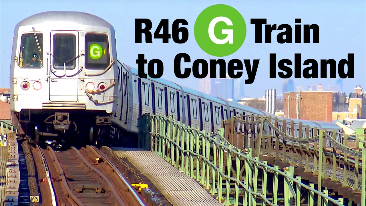 ⁴ᴷ R46 G Trains to Coney Island Action