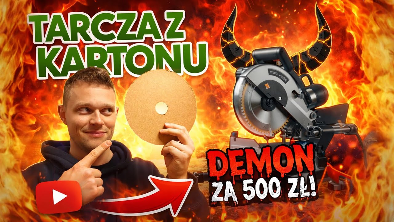 Kupiłem NAJTAŃSZĄ ukośnicę na rynku! Czy przetnę drewno KARTONOWĄ tarczą?