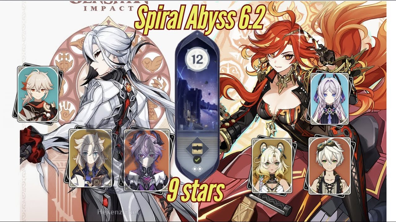 C1 Arlecchino and Mavuika | NEW Spiral Abyss 6.2 | 9 full stars | Genshin Impact