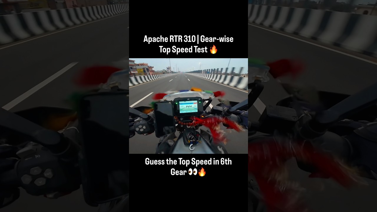 Apache RTR 310 Gear Wise Top Speed 💨 | Real Highway Test