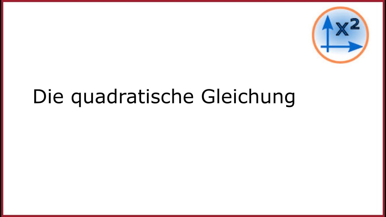 QuadratischeGleichungen 1