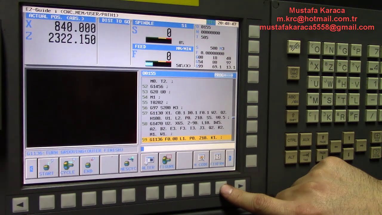 Dış Çapa Kanal Açma - Cnc Torna Manual Guide Eğitim Videoları