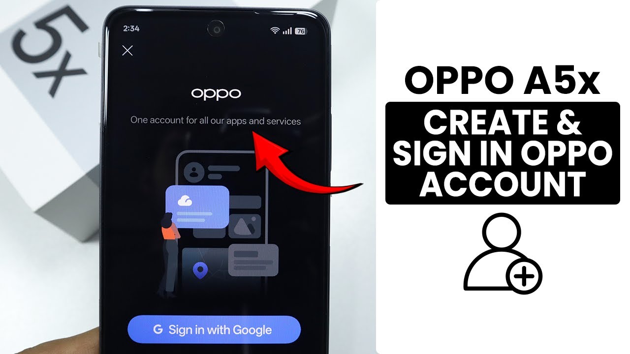 Oppo A5x: How to Create & Sign In Oppo Account