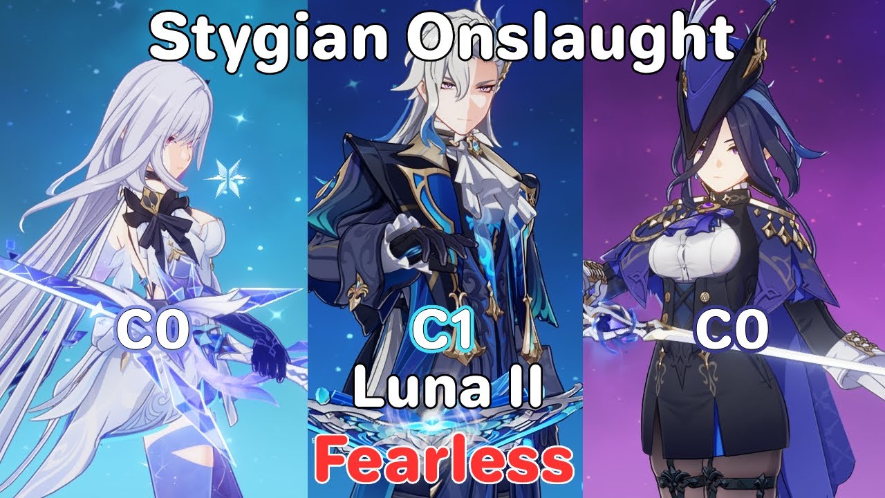 Genshin Impact | Stygian Onslaught Luna II | Skirk C0 & Neuvillette C0 & Clorinde C0 | Fearless