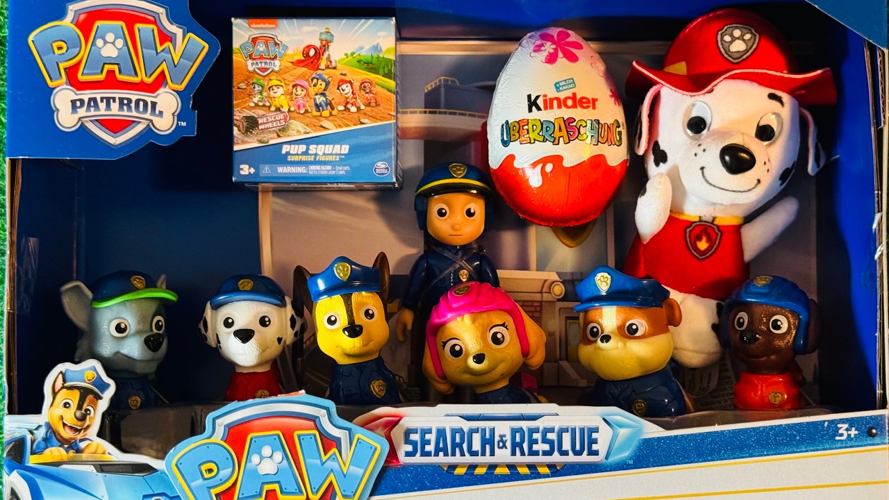 🎁 Unboxing Paw Patrol Search & Rescue Set | Kinder Surprise | ASMR