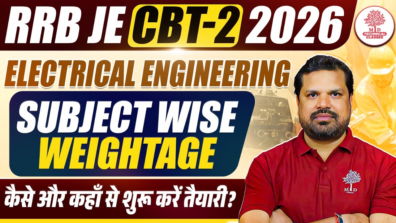 RRB JE Electrical Syllabus 2025 | RRB JE CBT 2 Electrical Subject Wise Weightage | RRB JE Electrical