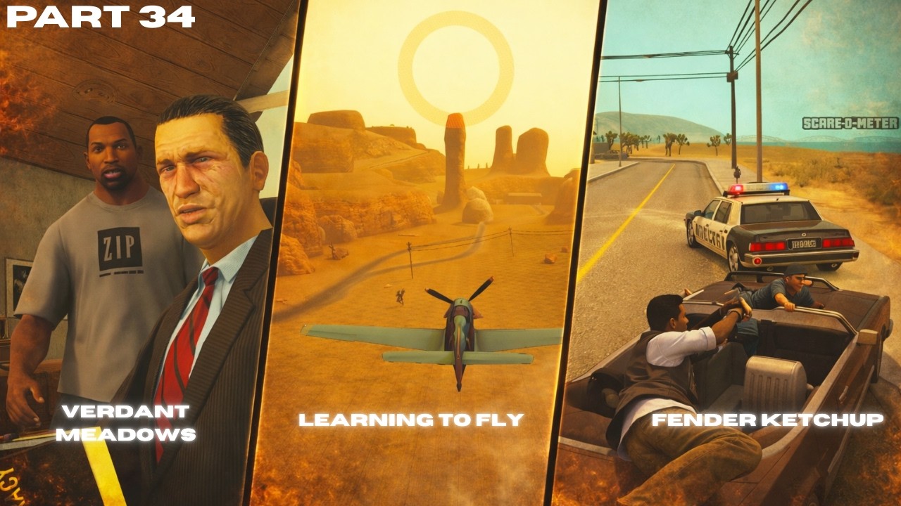 GTA San Andreas | Verdant Meadows + Learning to Fly + Fender Ketchup | Part 34 | No Commentary