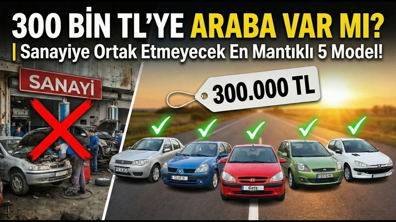 300 BİN TL'YE ARABA VAR MI? | Sanayiye Ortak Etmeyecek En Mantıklı 5 Model!