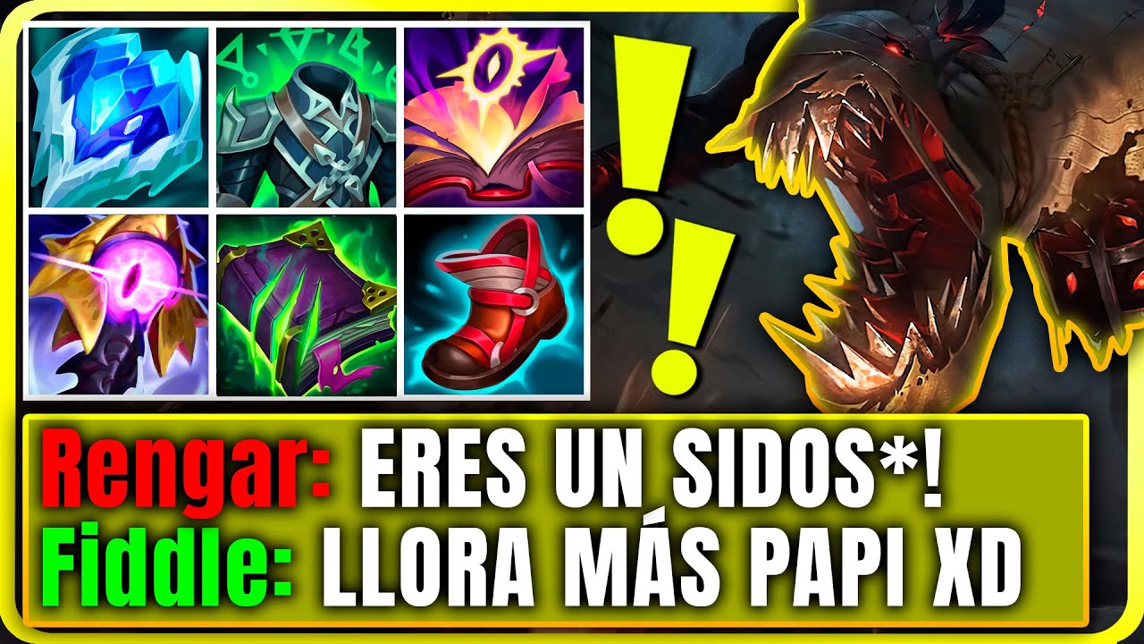 💀¡USO la *BUILD MÁS HORRIBLE* de FIDDLE TANKE TOP y este RENGAR QUIERE DESINSTALAR el JUEGO!