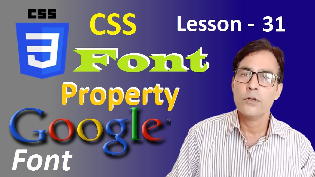 CSS Google Font | How to use Google font in CSS | Css font property | CSS lesson - 31
