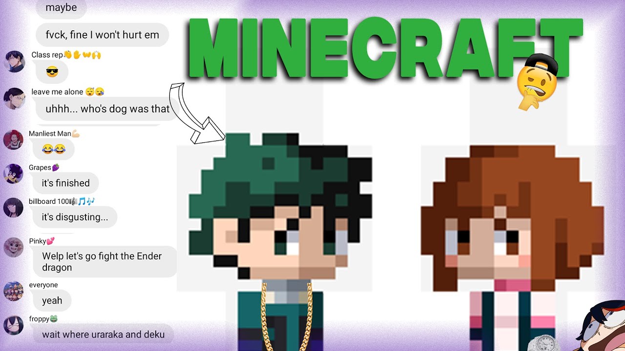 bnha/mha text...Class 1A plays minecraft for 2 minutes...