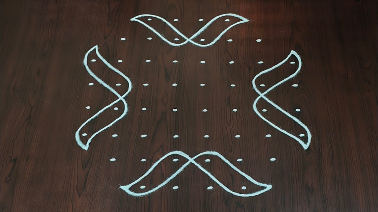 8dots melikala muggulu|easy rangoli|daily chukkala muggulu||sikku,kambhi,neli kolams|#Nice Rangoli