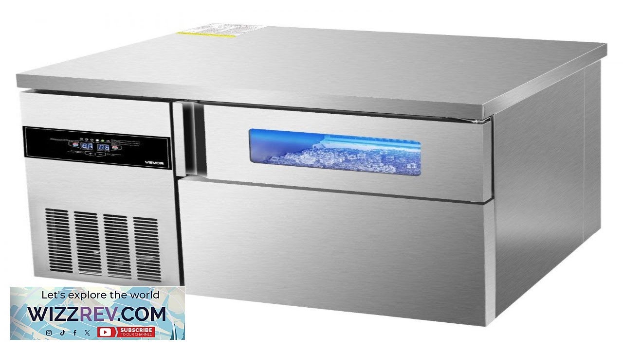 VEVOR Commercial Ice Maker Machine 220 lbs 24H Stainless Steel Ice Machine