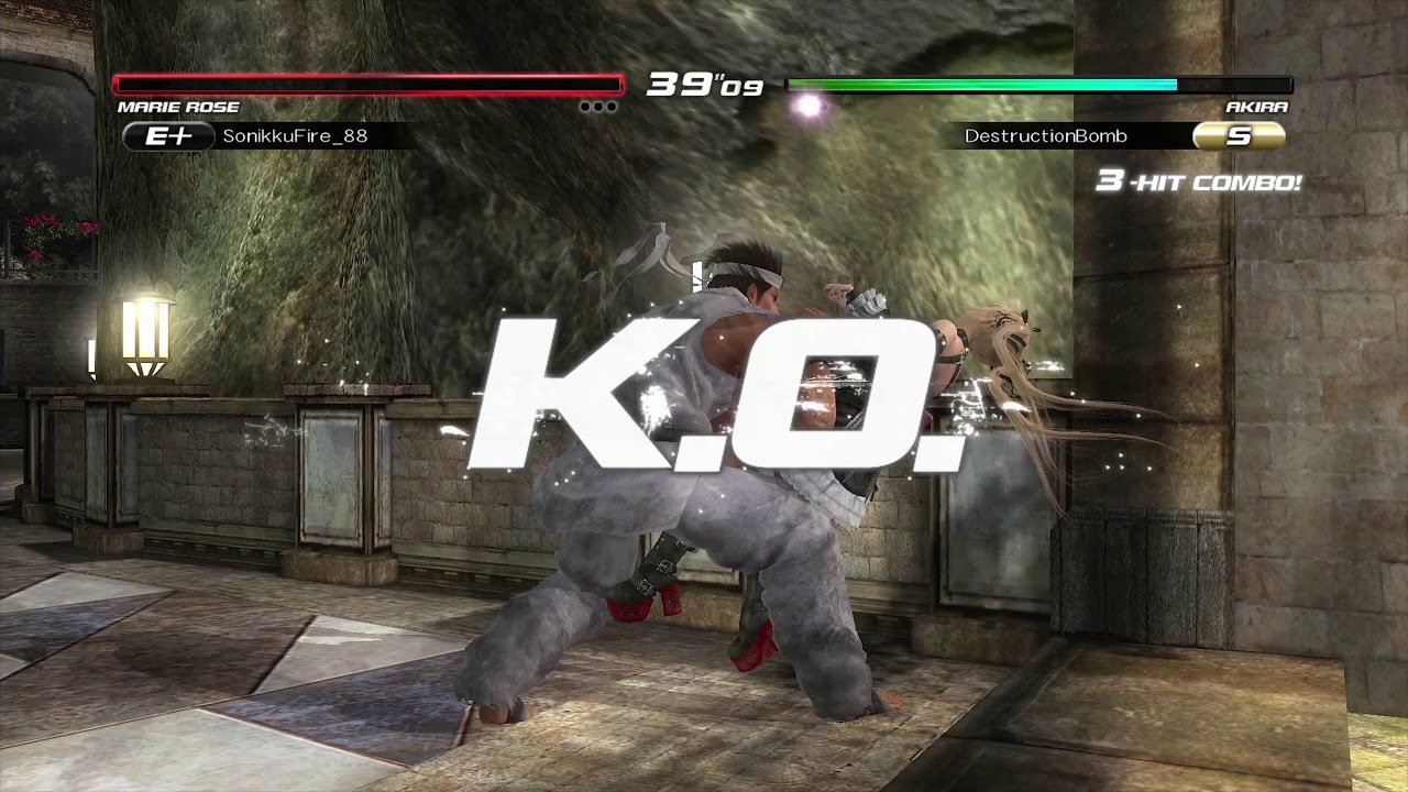 Dead or Alive 5 Last Round [4K60FPS] - Marie Rose vs Akira (DB)