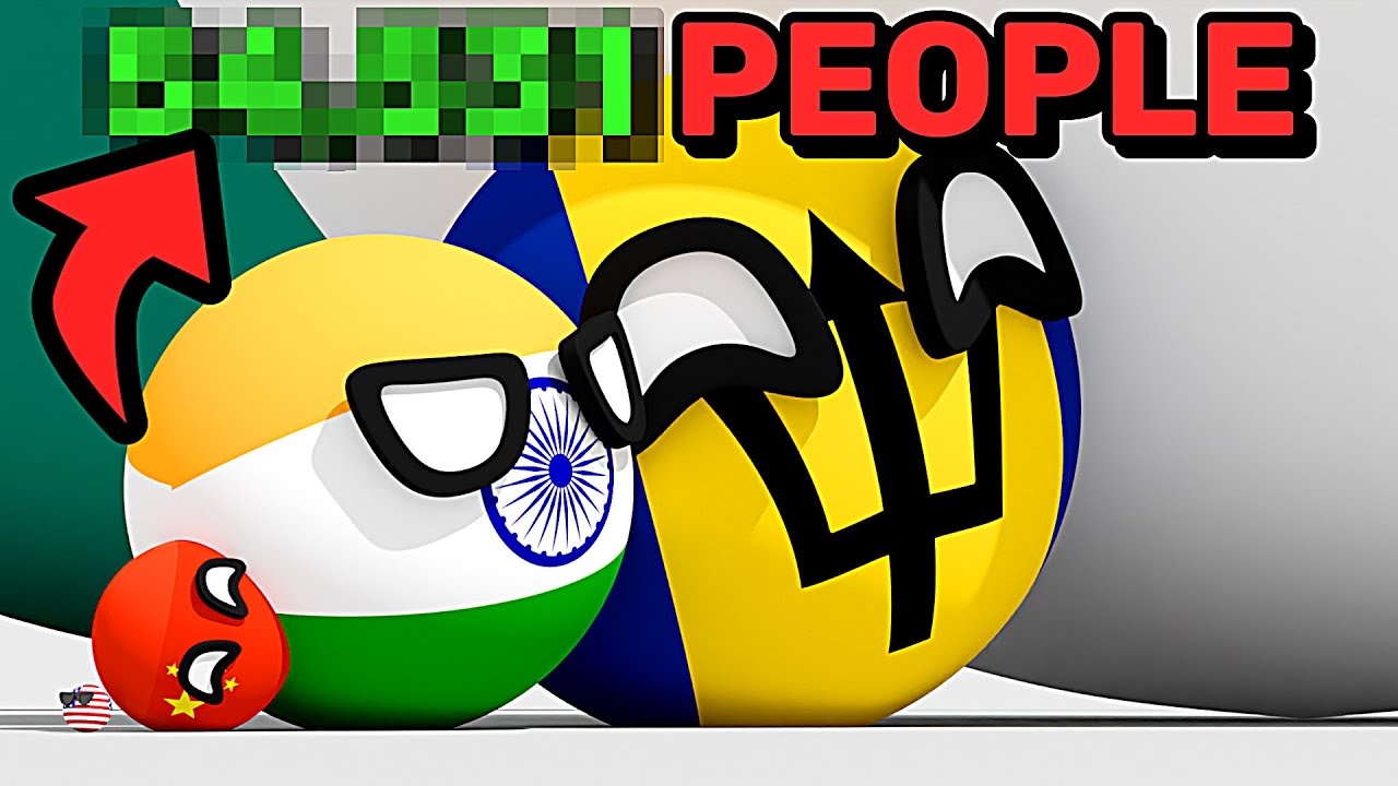 COUNTRIES SCALED BY POPULATION DENSITY | Countryballs Animation