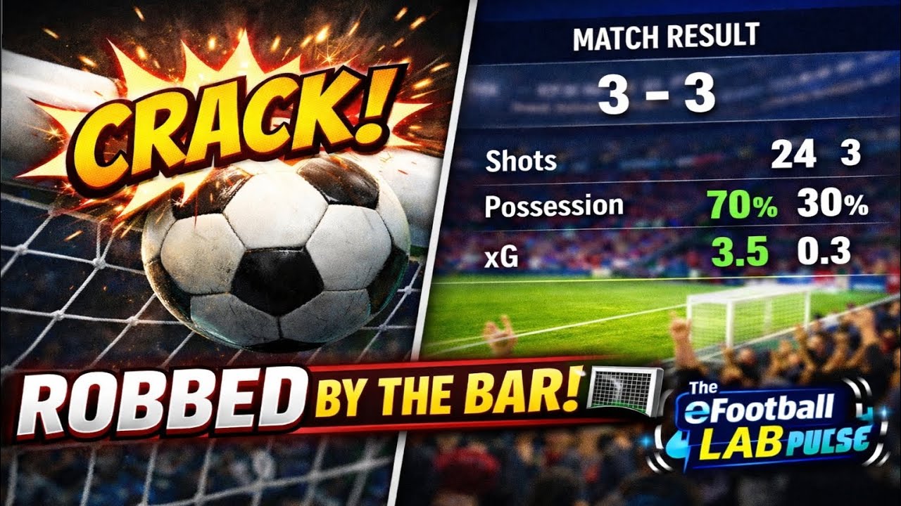 I WAS ROBBED! 😭 3x Woodwork vs Barcelona | eFootball Lab Pulse ⚡ #efootball #pes #chelsea #football
