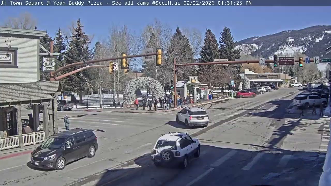 SeeJH.ai: Timelapse at Jackson Hole Broadway Town Square - February 22, 2026