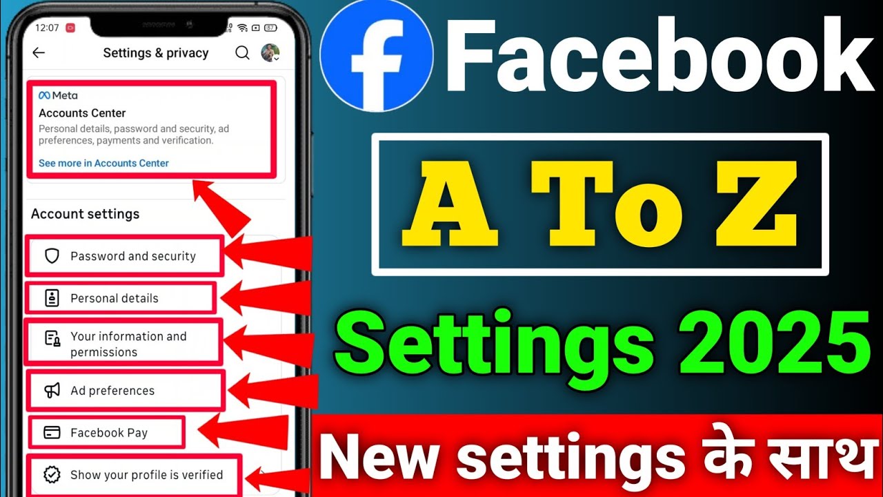 Facebook a to z settings 2025 || facebook ki sabhi a to z settings 2025 || facebook new update 2025