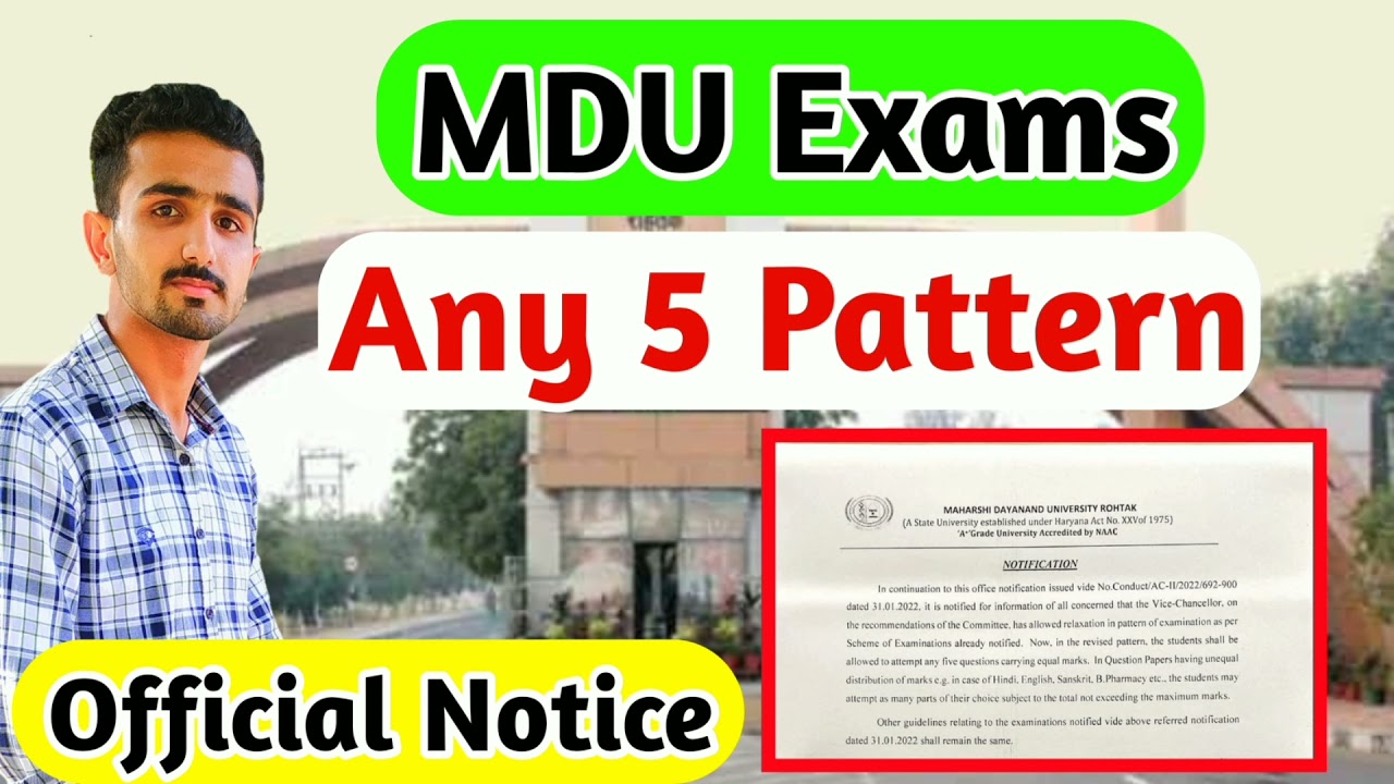 Mdu Any 5 exam Pattern || Mdu Exams || Mdu exams 2022 || Mdu Offline exams | Mdu latest news | #mdu