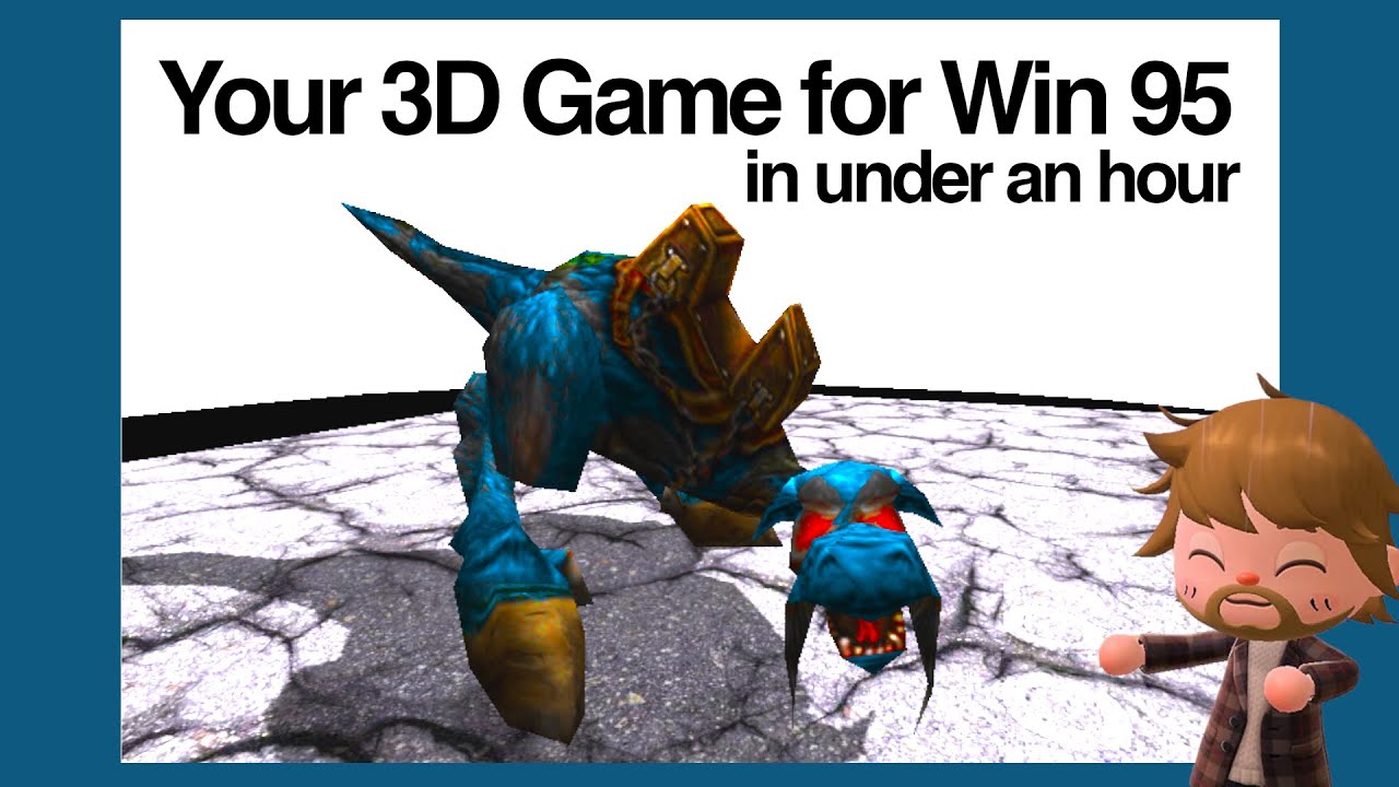 Make your own 3D game for Windows 95 in under an hour! (Blitz3D)