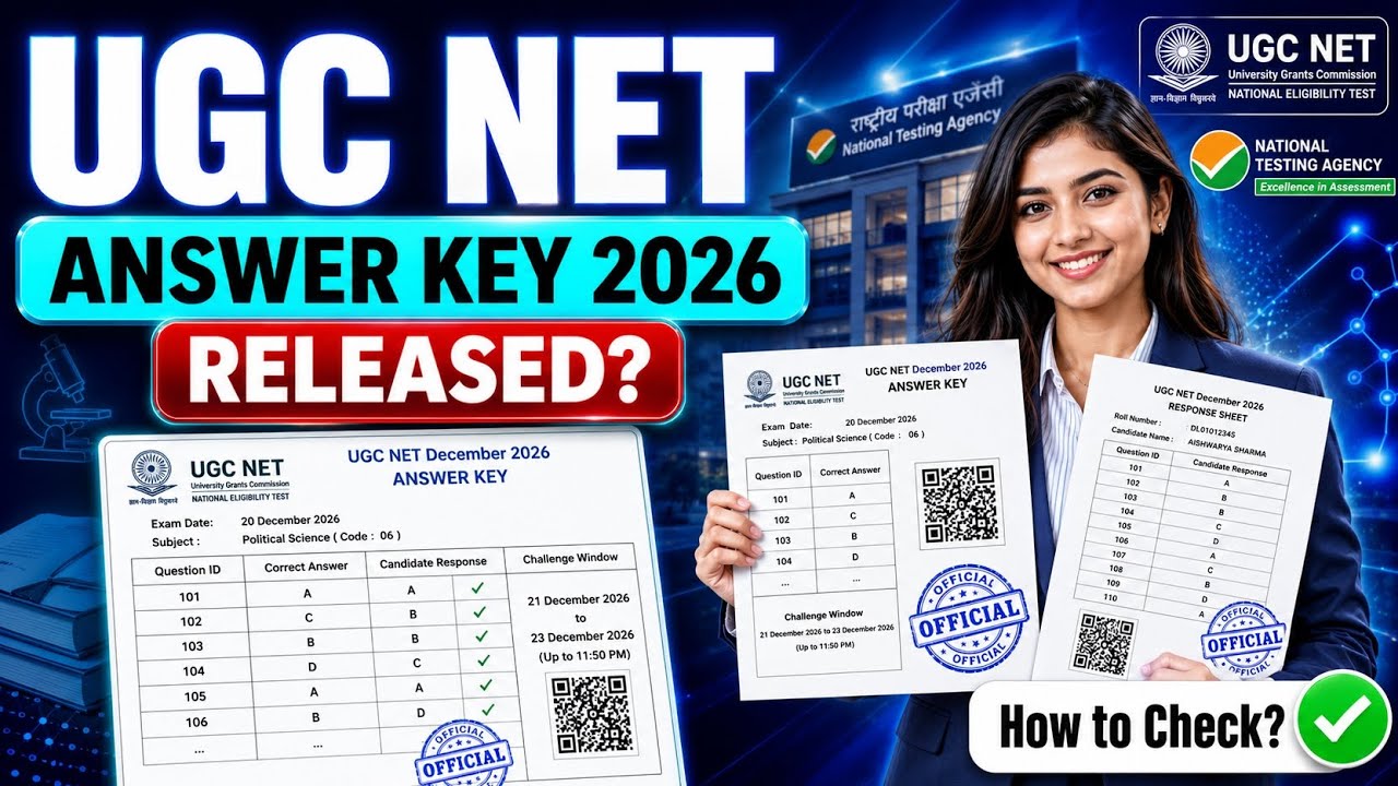 ugc net answer key june 2026 | ugc net response sheet 2026