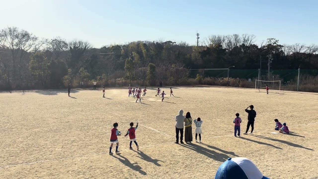 ルーキーズ杯Bリーグ2025⚽️決勝戦　植田西・新海池B(ピンク) 1-0 岡崎・下市場B(赤) 後半