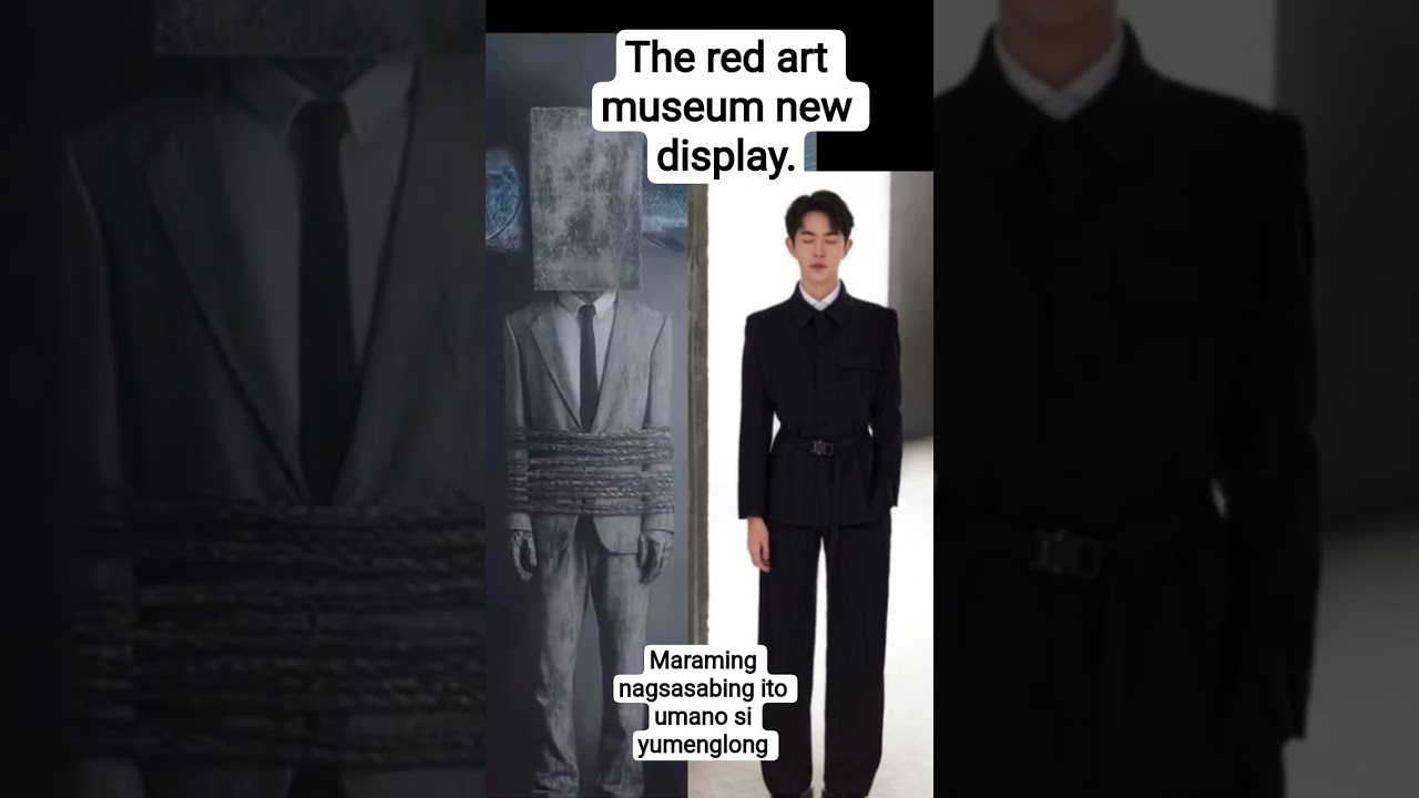New display On THE RED ART MUSEUM..FISH HEADED Man😞😞