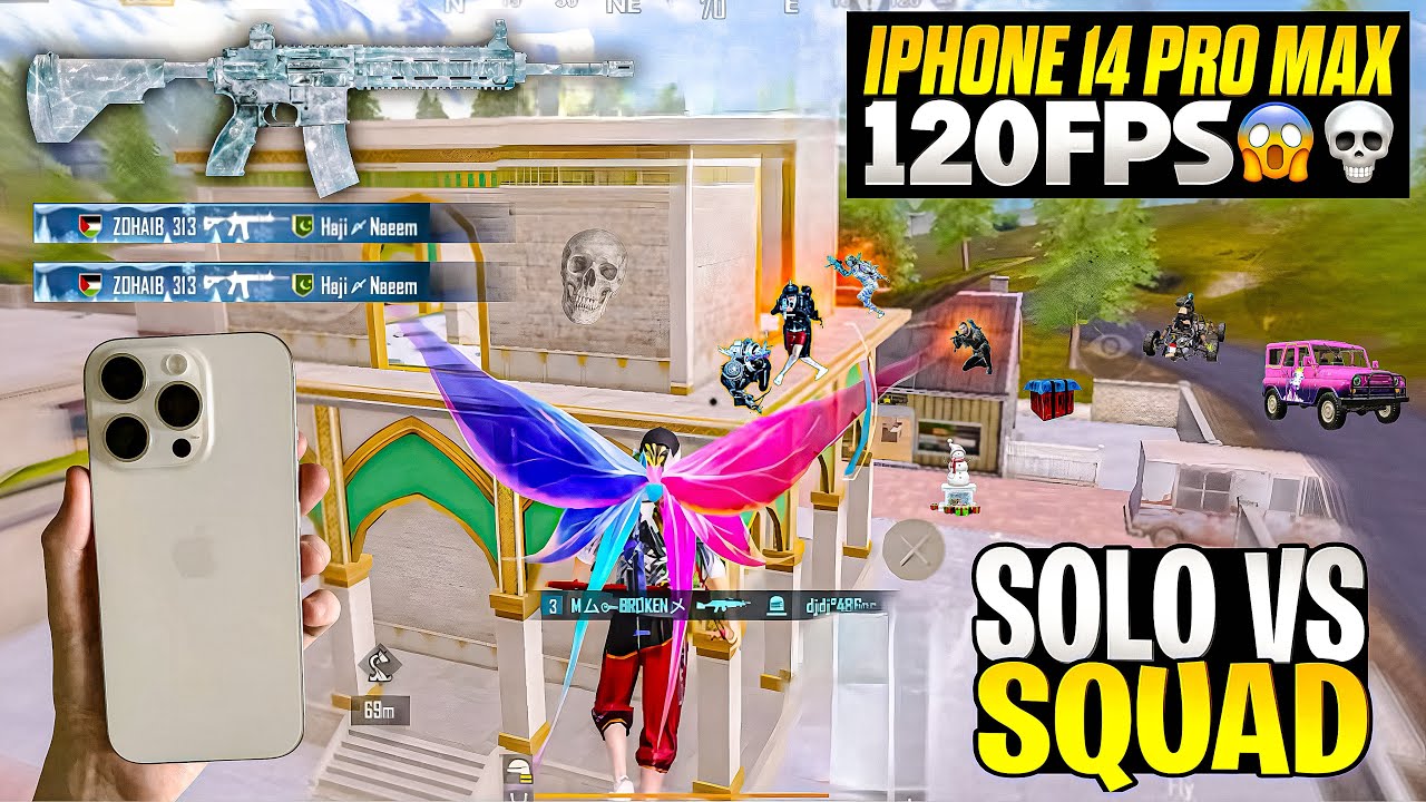iPhone 14 Pro Max PUBG Full Aggressive Gameplay 