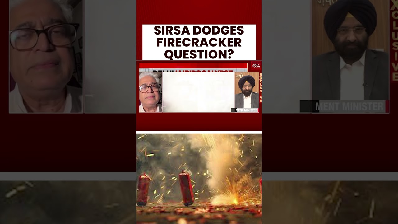 Manjinder Sirsa Interview: Evades Firecracker Debate, Accuses Punjab of Pollution Politics #politics