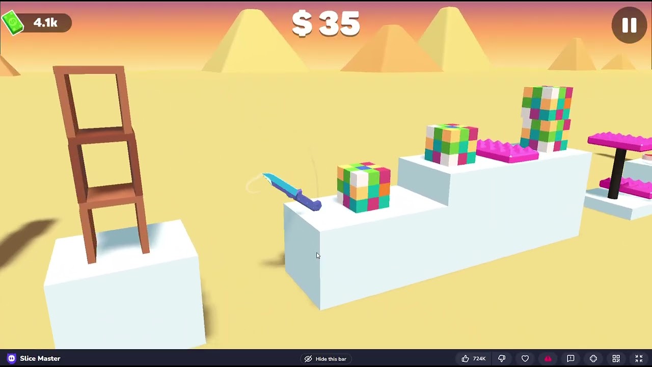 Playing slice master