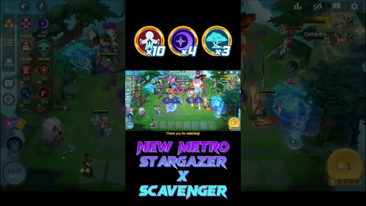 NEW METRO STARGAZERS X SCAVENGER COMBO IN SEASON 4 OF MAGIC CHESS GO GO | NEW META BUILD#mcgg #mlbb