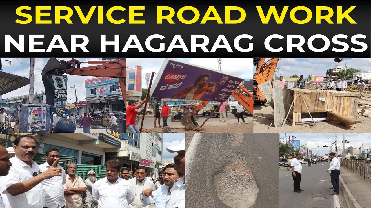 Gulbarga: Nayeem Khan’s bold statement on the service road work near Hagarag Cross Ring Road.