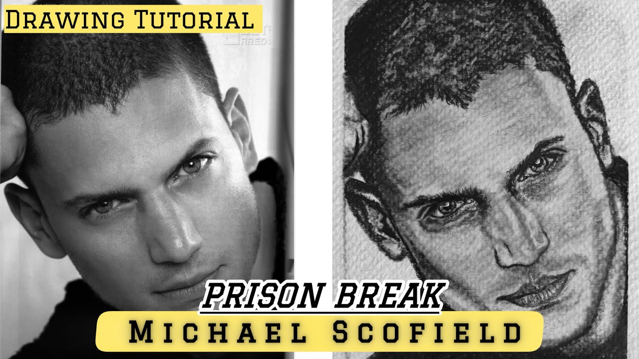 How to sketch Michael Scofield | Prison Break | Timelapse tutorial | Wentworth Miller