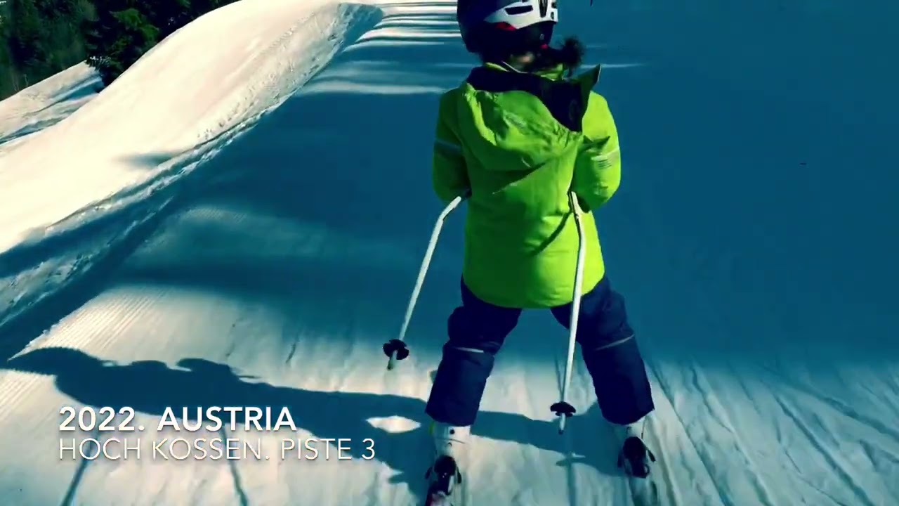March 2022. Hochkossen, Austria ski. Piste 3.