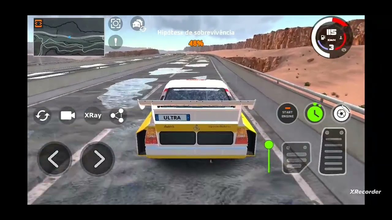 destruindo um Audi quattro de pikes peak nesse jogo com a física quase realista mobile drivecsx