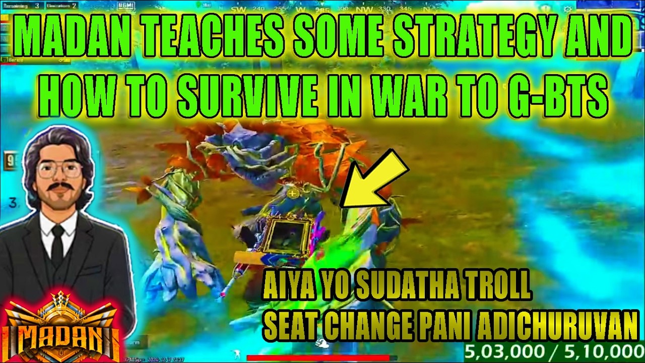 MADAN TEACHES SOME STRATERGY TO SURVIVE IN WAR TO G-BTS SUDATHA TROLL SEAT CHANGE PANI ADICHURUVA