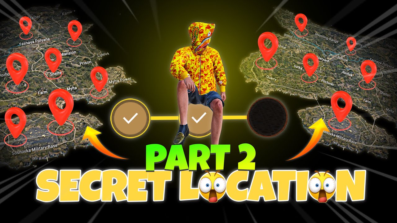 😱Top 8 secret location in bgmi / pubg mobile part-2 for promotion rank push ✅ ❌ All Hidden locations