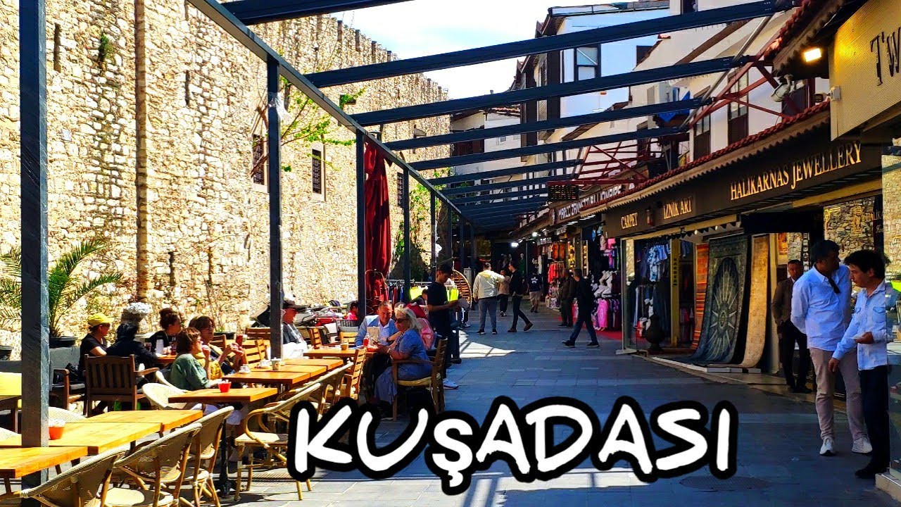 KUŞADASI TÜRKIYE VIRTUAL WALK TOUR | City Centre Walk | April 2025 | 4k UHD 60fps