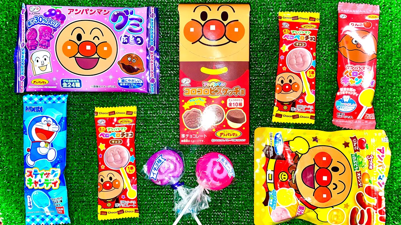 ✨満足感ASMR✨ アンパンマン＆ドラえもん🍭チョコレート割り×グミ開封音