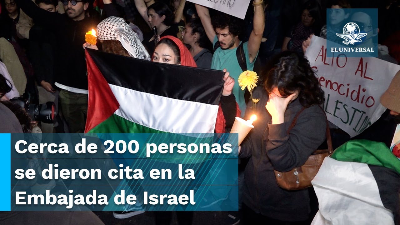 “Palestina libre”, manifestantes protestan afuera de Embajada de Israel en la CDMX