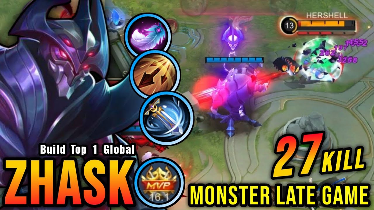27 Kills!! Zhask Real Monster Late Game!! - Build Top 1 Global Zhask ~ MLBB